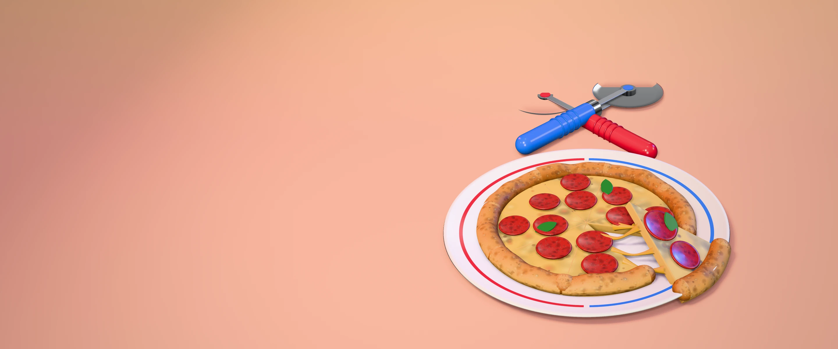 Pizza Duel in Pearcade, Red against Blue